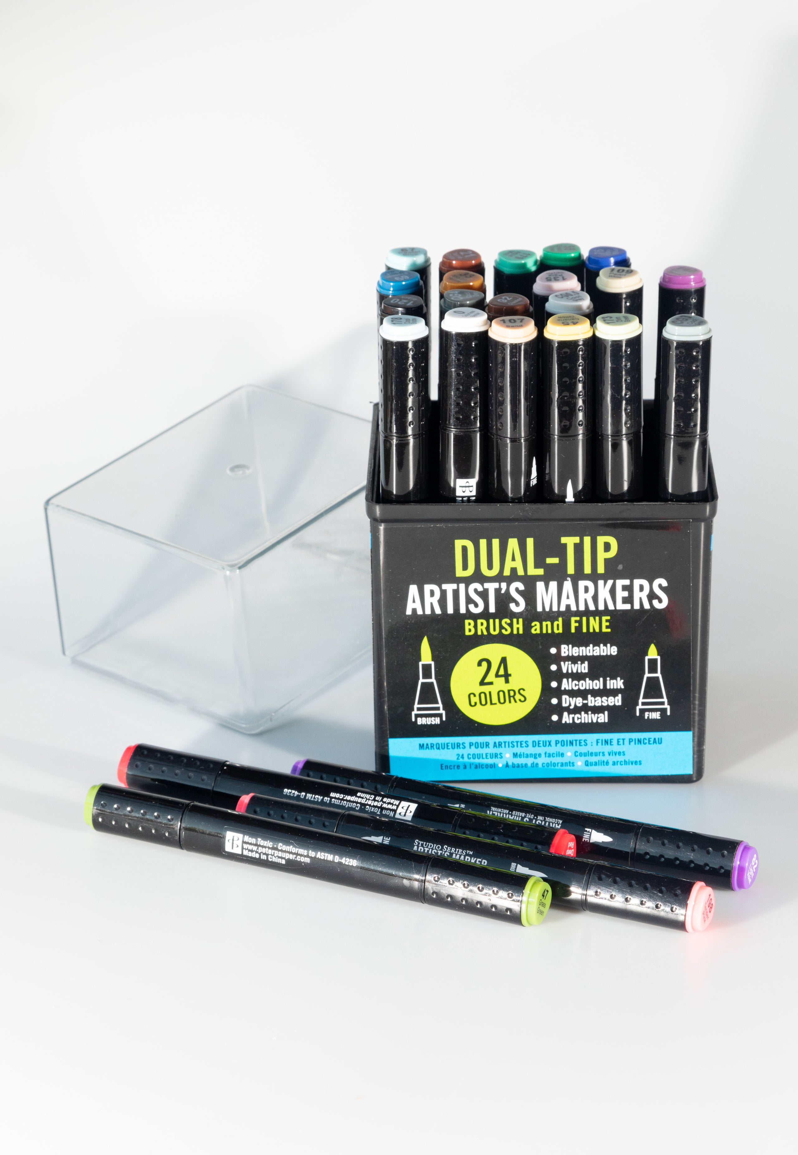 Studio Series Dual-Tip Artist's Markers - Set of 24 by Peter Pauper